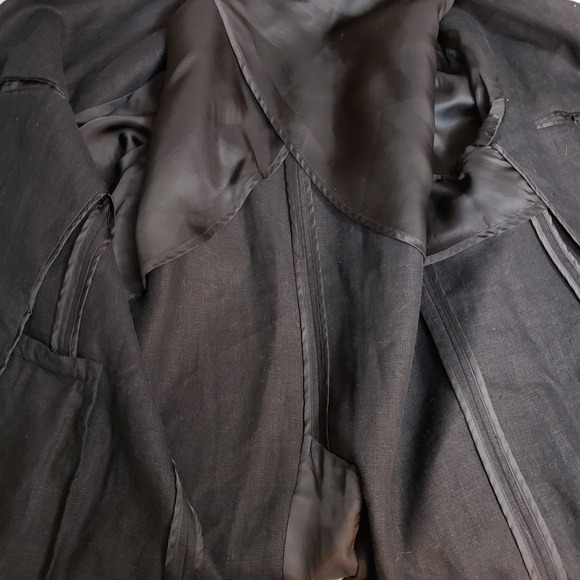 Mens Ralph Lauren Black Linen Blazer Jacket Sz L - Picture 6 of 7